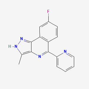 1H-Pyrazolo[4,3-c]isoquinoline, 8-fluoro-3-methyl-5-(2-pyridinyl)-