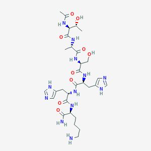 N-Acetyl-L-threonyl-L-alanyl-L-seryl-L-histidyl-L-histidyl-L-lysinamide