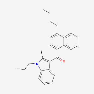 molecular formula C27H29NO B14226287 (4-butylnaphthalen-1-yl)(2-methyl-1-propyl-1H-indol-3-yl)methanone CAS No. 824960-05-6