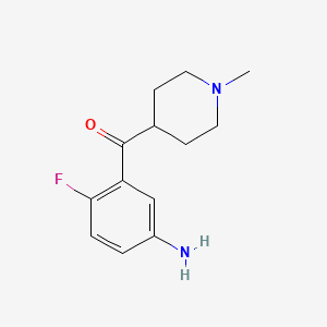 molecular formula C13H17FN2O B14226294 (5-Amino-2-fluorophenyl)(1-methylpiperidin-4-yl)methanone CAS No. 823191-41-9