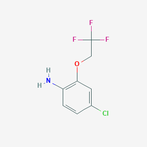 molecular formula C8H7ClF3NO B1422631 4-Chloro-2-(2,2,2-trifluoroethoxy)aniline CAS No. 186387-90-6
