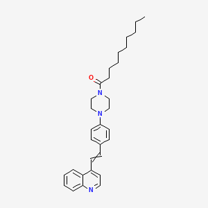 1-(4-{4-[2-(Quinolin-4-YL)ethenyl]phenyl}piperazin-1-YL)decan-1-one