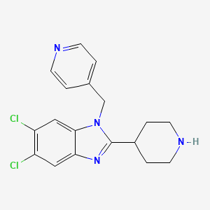 1H-Benzimidazole, 5,6-dichloro-2-(4-piperidinyl)-1-(4-pyridinylmethyl)-