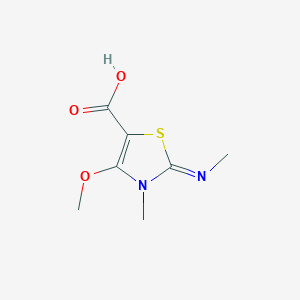 (2Z)-4-Methoxy-3-methyl-2-(methylimino)-2,3-dihydro-1,3-thiazole-5-carboxylic acid