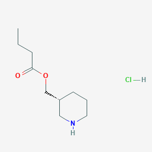 molecular formula C10H20ClNO2 B14226371 [(3R)-piperidin-3-yl]methyl butanoate;hydrochloride CAS No. 831169-58-5