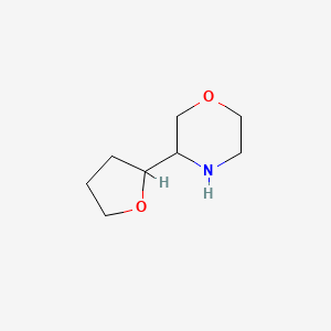molecular formula C8H15NO2 B1422639 3-(氧杂环丁烷-2-基)吗啉 CAS No. 1803561-92-3