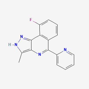 1H-Pyrazolo[4,3-c]isoquinoline, 9-fluoro-3-methyl-5-(2-pyridinyl)-