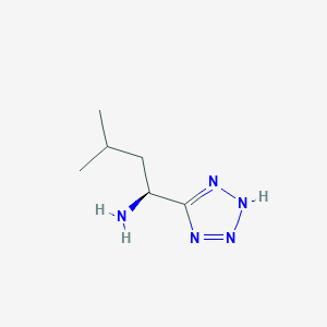 B1422641 5-[(S)-1-Amino-3-methylbutyl]-2H-tetrazole CAS No. 33878-68-1