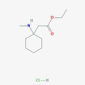 molecular formula C11H22ClNO2 B1422645 盐酸 2-[1-(甲基氨基)环己基]乙酸乙酯 CAS No. 36077-72-2