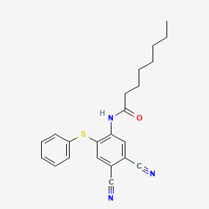 Octanamide, N-[4,5-dicyano-2-(phenylthio)phenyl]-