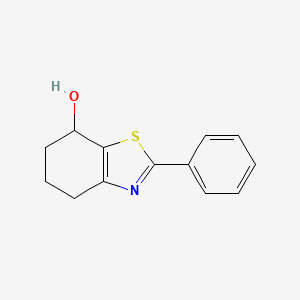 molecular formula C13H13NOS B1422646 2-苯基-4,5,6,7-四氢-1,3-苯并噻唑-7-醇 CAS No. 1333710-30-7