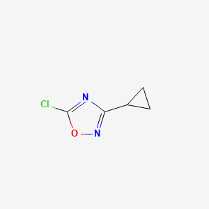 molecular formula C5H5ClN2O B1422663 5-氯-3-环丙基-1,2,4-噁二唑 CAS No. 1247049-92-8