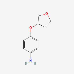 molecular formula C10H13NO2 B1422664 4-(氧杂环丁烷-3-氧基)苯胺 CAS No. 307309-28-0