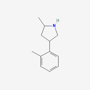 molecular formula C12H17N B1422668 2-甲基-4-(2-甲基苯基)吡咯烷 CAS No. 1333969-03-1