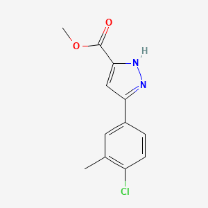 molecular formula C12H11ClN2O2 B1422670 5-(4-氯-3-甲苯基)-1H-吡唑-3-羧酸甲酯 CAS No. 192702-05-9