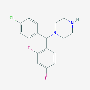 1-[(4-Chlorophenyl)(2,4-difluorophenyl)methyl]piperazine