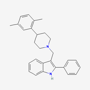 1H-Indole, 3-[[4-(2,5-dimethylphenyl)-1-piperidinyl]methyl]-2-phenyl-