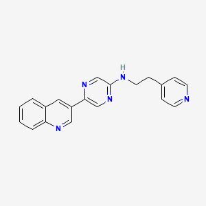 Pyrazinamine, N-[2-(4-pyridinyl)ethyl]-5-(3-quinolinyl)-