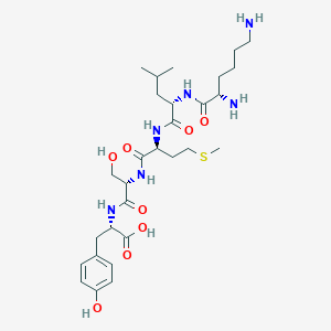 molecular formula C29H48N6O8S B14226774 L-Tyrosine, L-lysyl-L-leucyl-L-methionyl-L-seryl- CAS No. 539820-91-2