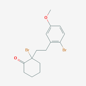 2-Bromo-2-[2-(2-bromo-5-methoxyphenyl)ethyl]cyclohexan-1-one