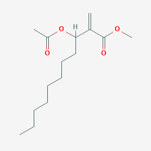 Undecanoic acid, 3-(acetyloxy)-2-methylene-, methyl ester