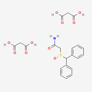 2-Benzhydrylsulfinylacetamide;propanedioic acid