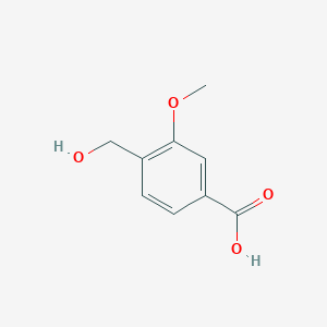 molecular formula C9H10O4 B1422693 4-(Hydroxymethyl)-3-methoxybenzoic acid CAS No. 955117-56-3
