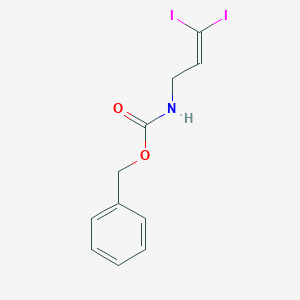 molecular formula C11H11I2NO2 B14226969 Carbamic acid, (3,3-diiodo-2-propenyl)-, phenylmethyl ester CAS No. 823180-05-8