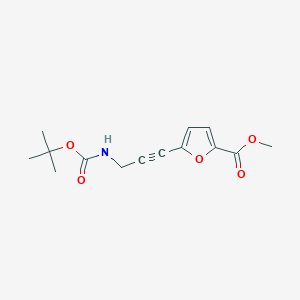 molecular formula C14H17NO5 B1422698 Methyl 5-(3-((tert-butoxycarbonyl)amino)prop-1-yn-1-yl)furan-2-carboxylate CAS No. 223461-83-4