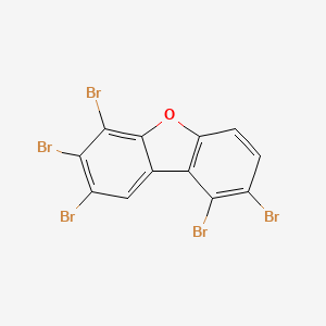 molecular formula C12H3Br5O B14226986 2,3,4,8,9-Pentabromo-dibenzofuran CAS No. 617708-08-4