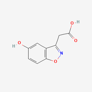 molecular formula C9H7NO4 B1422702 2-(5-羟基苯并[d]异恶唑-3-基)乙酸 CAS No. 34173-03-0