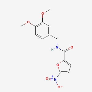 2-Furancarboxamide, N-[(3,4-dimethoxyphenyl)methyl]-5-nitro-