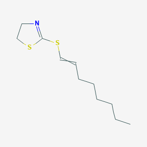 molecular formula C11H19NS2 B14227049 2-[(Oct-1-en-1-yl)sulfanyl]-4,5-dihydro-1,3-thiazole CAS No. 830321-05-6