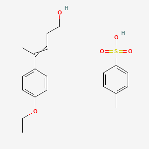 4-(4-Ethoxyphenyl)pent-3-en-1-ol;4-methylbenzenesulfonic acid