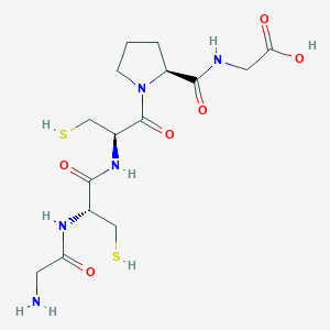 molecular formula C15H25N5O6S2 B14227102 Glycyl-L-cysteinyl-L-cysteinyl-L-prolylglycine CAS No. 742068-26-4