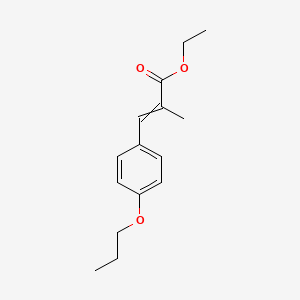 molecular formula C15H20O3 B14227112 Ethyl 2-methyl-3-(4-propoxyphenyl)prop-2-enoate CAS No. 583026-96-4