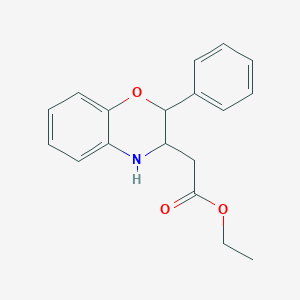 molecular formula C18H19NO3 B14227113 2H-1,4-Benzoxazine-3-acetic acid, 3,4-dihydro-2-phenyl-, ethyl ester CAS No. 828915-01-1