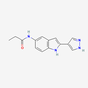 n-[2-(1h-Pyrazol-4-yl)-1h-indol-5-yl]propanamide