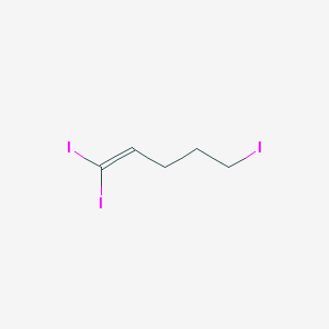 molecular formula C5H7I3 B14227133 1,1,5-Triiodopent-1-ene CAS No. 823180-16-1