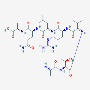 molecular formula C32H59N11O10 B14227156 L-Alanyl-L-threonyl-L-valyl-N~5~-(diaminomethylidene)-L-ornithyl-L-leucyl-L-glutaminyl-L-alanine CAS No. 827342-11-0