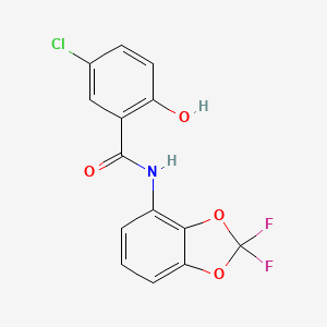 5-Chloro-N-(2,2-difluoro-2H-1,3-benzodioxol-4-yl)-2-hydroxybenzamide