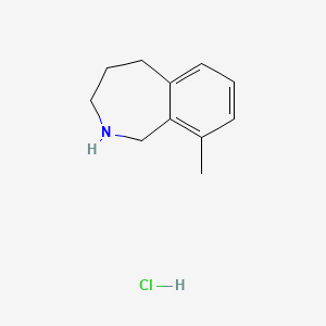 molecular formula C11H16ClN B14227173 9-Methyl-2,3,4,5-tetrahydro-1H-benzo[c]azepine hydrochloride CAS No. 823188-68-7