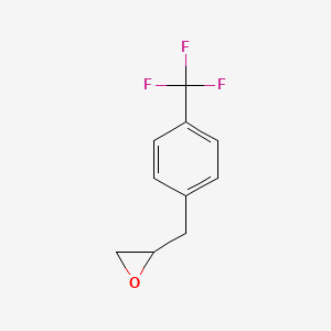 molecular formula C10H9F3O B1422719 2-{[4-(Trifluoromethyl)phenyl]methyl}oxirane CAS No. 1423025-87-9