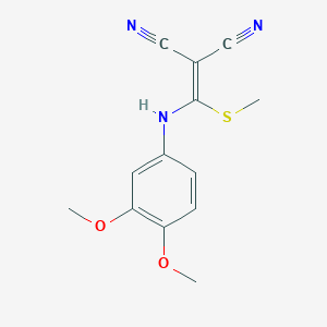 molecular formula C13H13N3O2S B14227194 Propanedinitrile, [[(3,4-dimethoxyphenyl)amino](methylthio)methylene]- CAS No. 824397-62-8