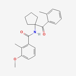 3-Methoxy-2-methyl-N-[1-(2-methylbenzoyl)cyclopentyl]benzamide