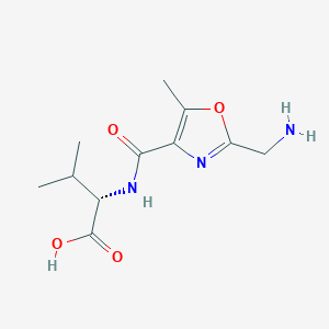 B14227219 N-[2-(Aminomethyl)-5-methyl-1,3-oxazole-4-carbonyl]-L-valine CAS No. 827616-05-7