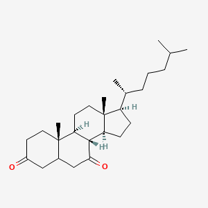 molecular formula C27H44O2 B14227220 Cholestane-3,7-dione CAS No. 823822-09-9