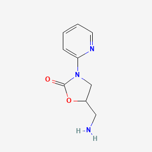 5-(Aminomethyl)-3-(pyridin-2-yl)-1,3-oxazolidin-2-one