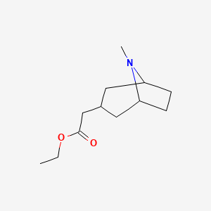 molecular formula C12H21NO2 B1422723 Ethyl 2-{8-methyl-8-azabicyclo[3.2.1]octan-3-yl}acetate CAS No. 91690-87-8