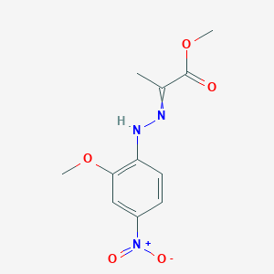 molecular formula C11H13N3O5 B14227321 Methyl 2-[2-(2-methoxy-4-nitrophenyl)hydrazinylidene]propanoate CAS No. 539856-40-1